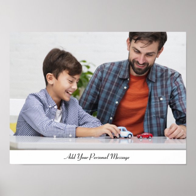 Poster Foto personalizada com texto personalizado (Frente)