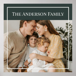 Poster Foto Personalizada da Família | Nome Personalizado