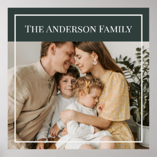 Poster Foto Personalizada da Família   Nome Personalizado