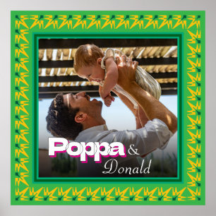 Poster Foto Personalizada da Família – Pai com Filha(o)