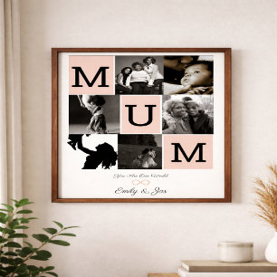 Poster Foto personalizada da Mamãe impressa, presente do 
