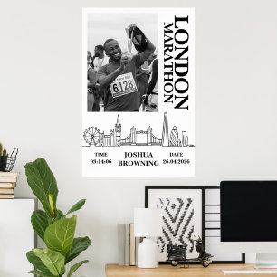 Poster Foto personalizada da medalha da Maratona de Londr