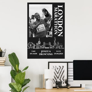 Poster Foto personalizada da medalha da Maratona de Londr
