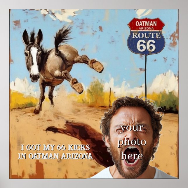 Poster Foto Personalizada da Rota 66 em Oatman (Frente)