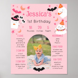 Poster Foto personalizada de aniversário cor-de-rosa assu