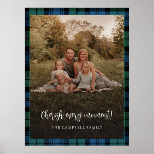 Poster Foto personalizada de Campbell Tartan da Xadrez ru