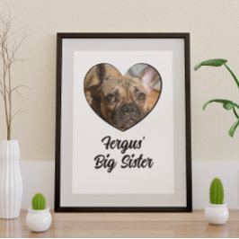 Poster Foto personalizada de cão da irmã mais velha