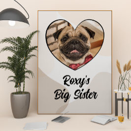 Poster Foto personalizada de cão de irmã mais velha