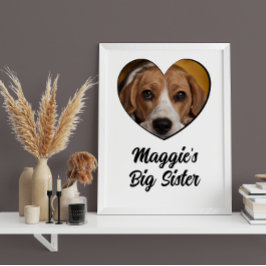 Poster Foto personalizada de cão-irmã mais velha