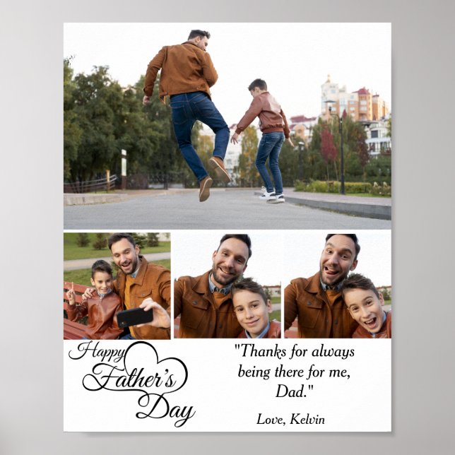 Poster Foto personalizada de Dia de os pais feliz (Frente)