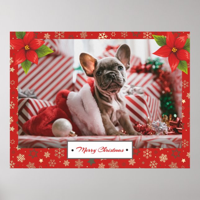 Poster Foto personalizada de feriados de Natal (Frente)