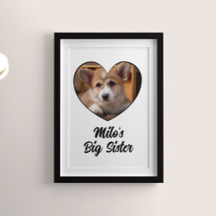 Poster Foto personalizada de irmã mais velha do cão