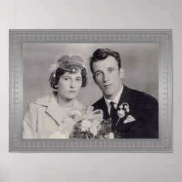 Poster Foto personalizada de quadro de borda metálica ele