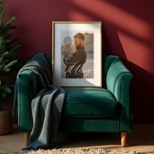 Poster Foto personalizada de script de Feliz de quadro de