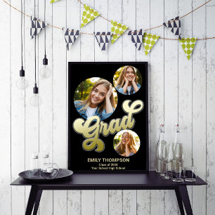 Poster Foto Personalizada de Sinal de Festa de formatura 