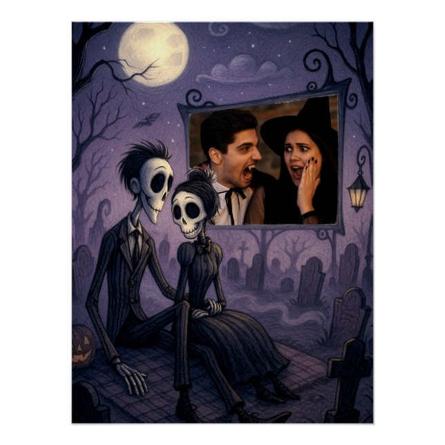 Póster Foto personalizada do Halloween gótico (Frente)