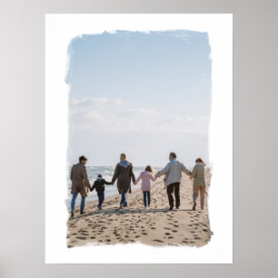 Poster Foto Personalizada do Quadro de Traço do Pincel d