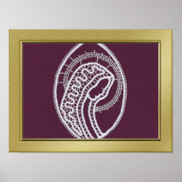 Poster Foto personalizada do quadro fino de borda dourada