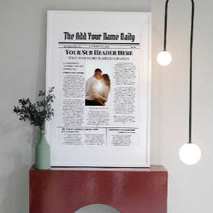 Poster Foto personalizada do seu artigo de notícias da pr