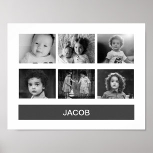 Poster Foto personalizada em preto e branco - Personaliza