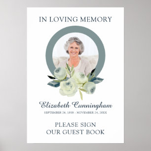 Poster Foto Personalizada Funeral Floral Assinar Nosso Li