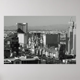 Póster Foto Preta e Branca de Las Vegas