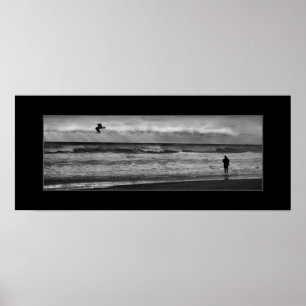 Póster Foto preto e branco da pesca