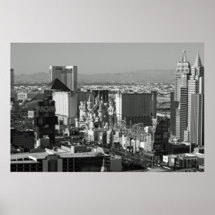 Póster Foto preto e branco de Las Vegas
