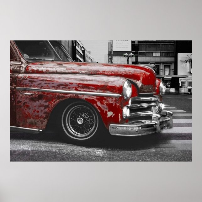 Poster Foto Rustic Red Truck (Frente)
