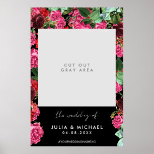 Poster Foto Selfie de Selfie de Casamento de Prop Floral