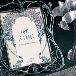 Poster Foto: Símbolo de Guestbook Dusty Blue William Morr