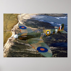 Poster Foto Supermarinha de Spitfire - Vintage Aviation