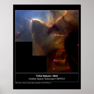 Poster Foto Trifid do telescópio da nebulosa M20 Hubble
