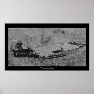 Póster Foto velha do avião de combate de F-104