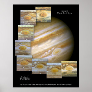 Póster Foto vermelha do telescópio de Hubble do ponto de