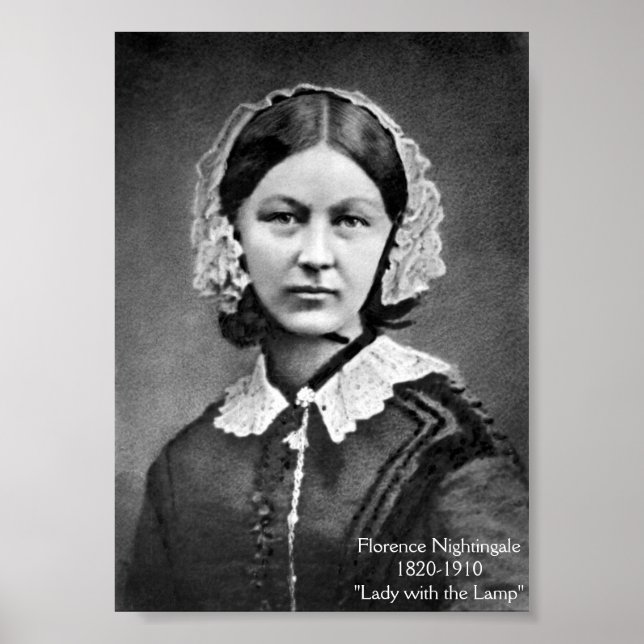 Poster Foto Vintage - Florence Nightingale, Enfermeira (Frente)
