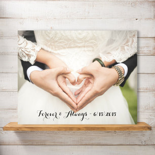 Póster Foto Wedding personalizada para sempre & sempre
