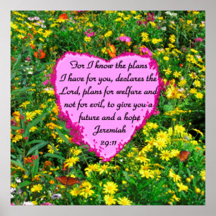 POSTER FOTO WILDFLOWER JEREMIAH 29:11