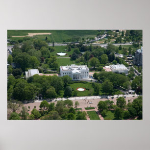 Póster Fotografia aérea da casa branca
