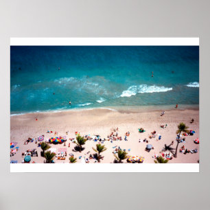 Poster Fotografia aérea da vista para o mar da praia do