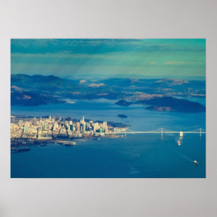 Póster Fotografia aérea do San Francisco Bay