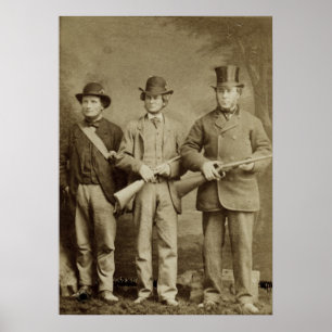 Póster Fotografia antiga - o partido da caça