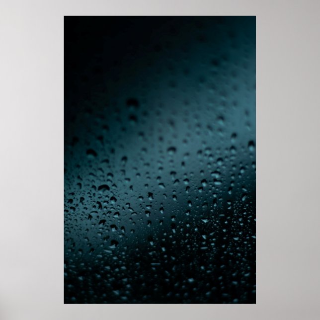 Poster Fotografia aproximada das gotas de lágrimas (Frente)