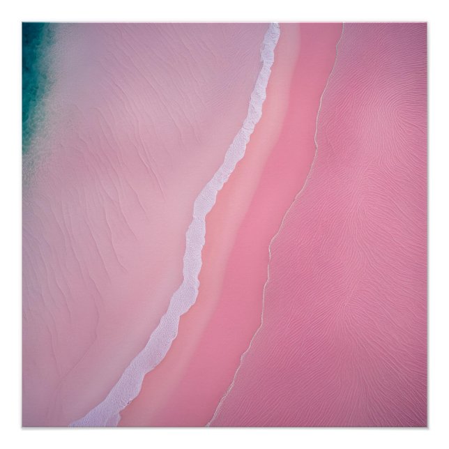 Póster Fotografia Areia Neutra Rosa de Praia (Frente)