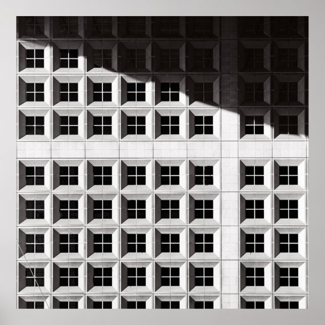 POSTER FOTOGRAFIA ARQUITETURAL DA CONSTRUÇÃO BRANCA (Frente)