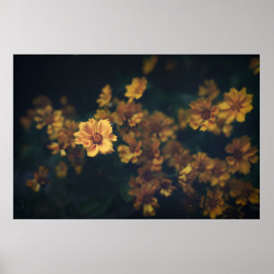 POSTER FOTOGRAFIA BOKEH DAS FLORES AMARELAS