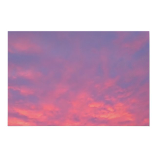 Póster Fotografia Céu Rosa (Frente)