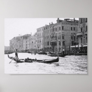 Poster Fotografia da arte de Italia do Gondolier da