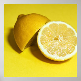 Poster Fotografia da Fruta de Lemons Slices