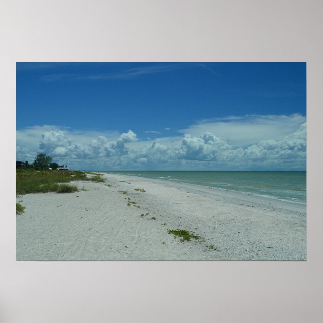 Poster Fotografia da natureza das férias cênicas de praia (Frente)